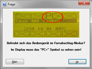 TIPES Fernabschlag PC-Modus